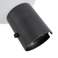 Lindby LED genopladelig bordlampe Zelie, sort, aluminium, IP44