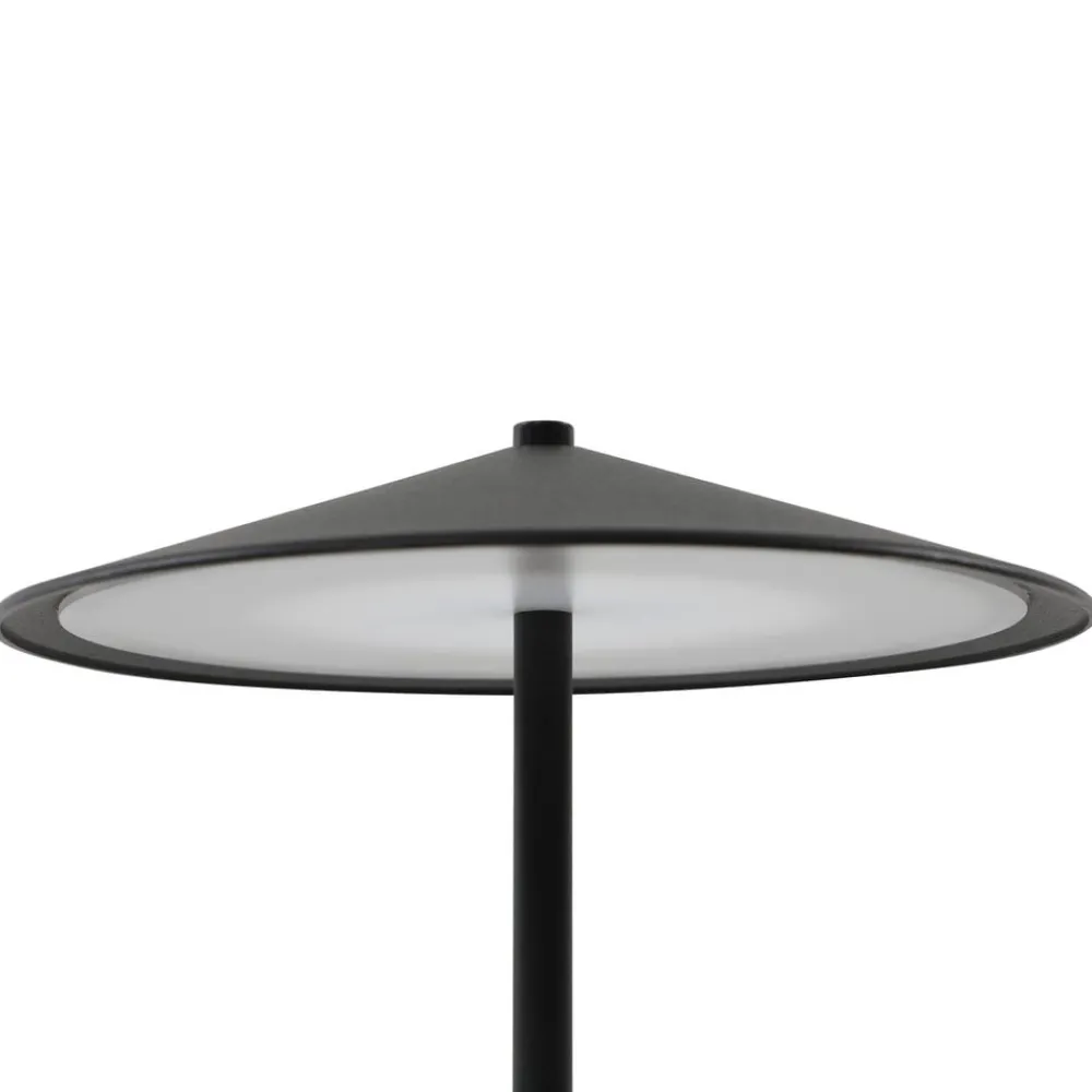 LED genopladelig bordlampe Ayva, sort, aluminium, IP44^Lindby Best