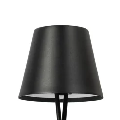 LED genopladelig bordlampe Janea CROSS, sort, metal^Lindby Best