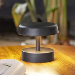 Lindby Dekorationsbelysning|Terrassebelysning>LED genopladelig bordlampe Nalani, 10 cm høj, IP44, dæmpbar