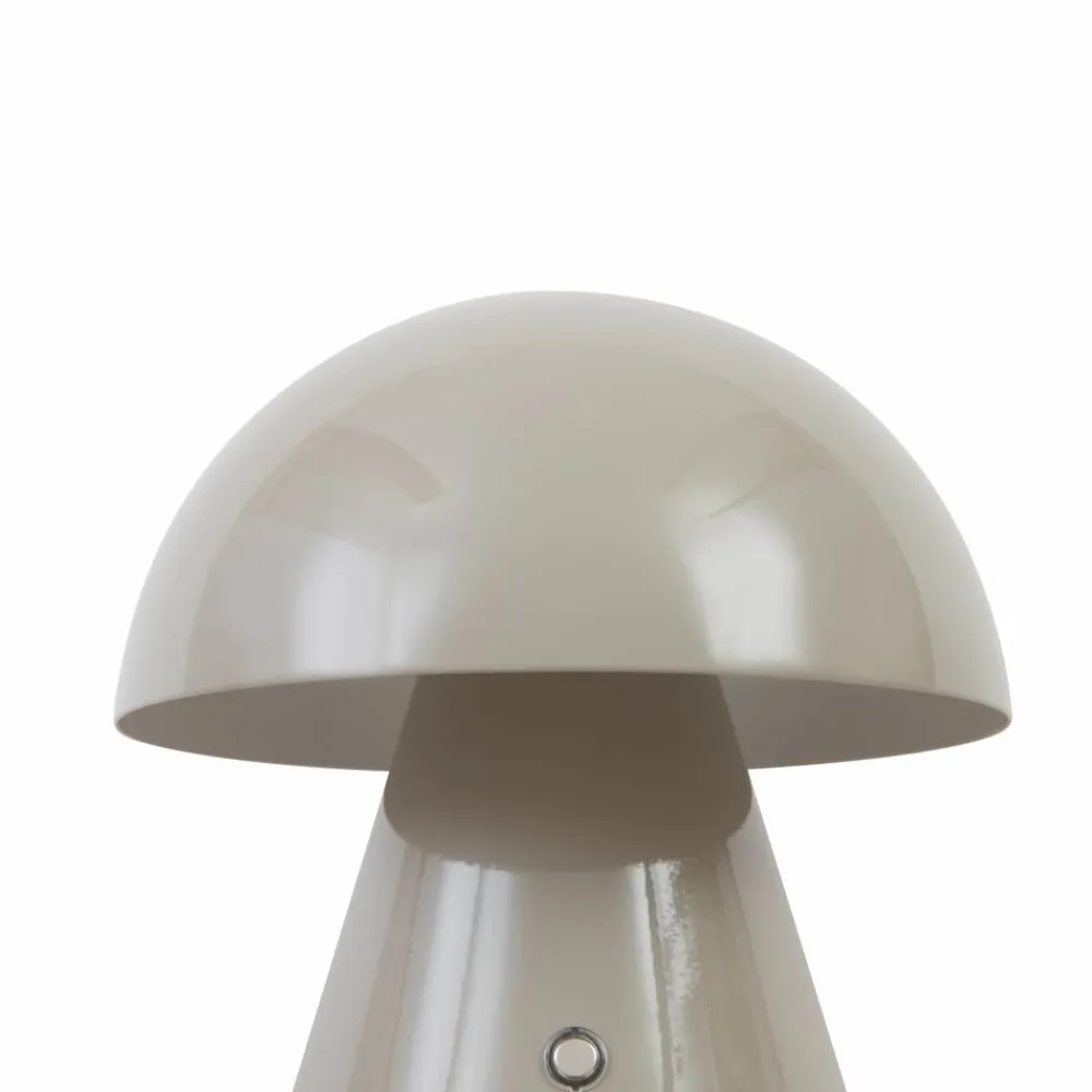 LED genopladelig bordlampe Nevijo, grå, Ø18cm, USB, dæmper^Lindby Hot