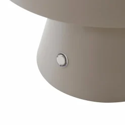 LED genopladelig bordlampe Nevijo, grå, Ø18cm, USB, dæmper^Lindby Hot