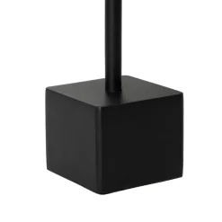 Lindby LED genopladelig bordlampe Janea CUBE, sort, metal