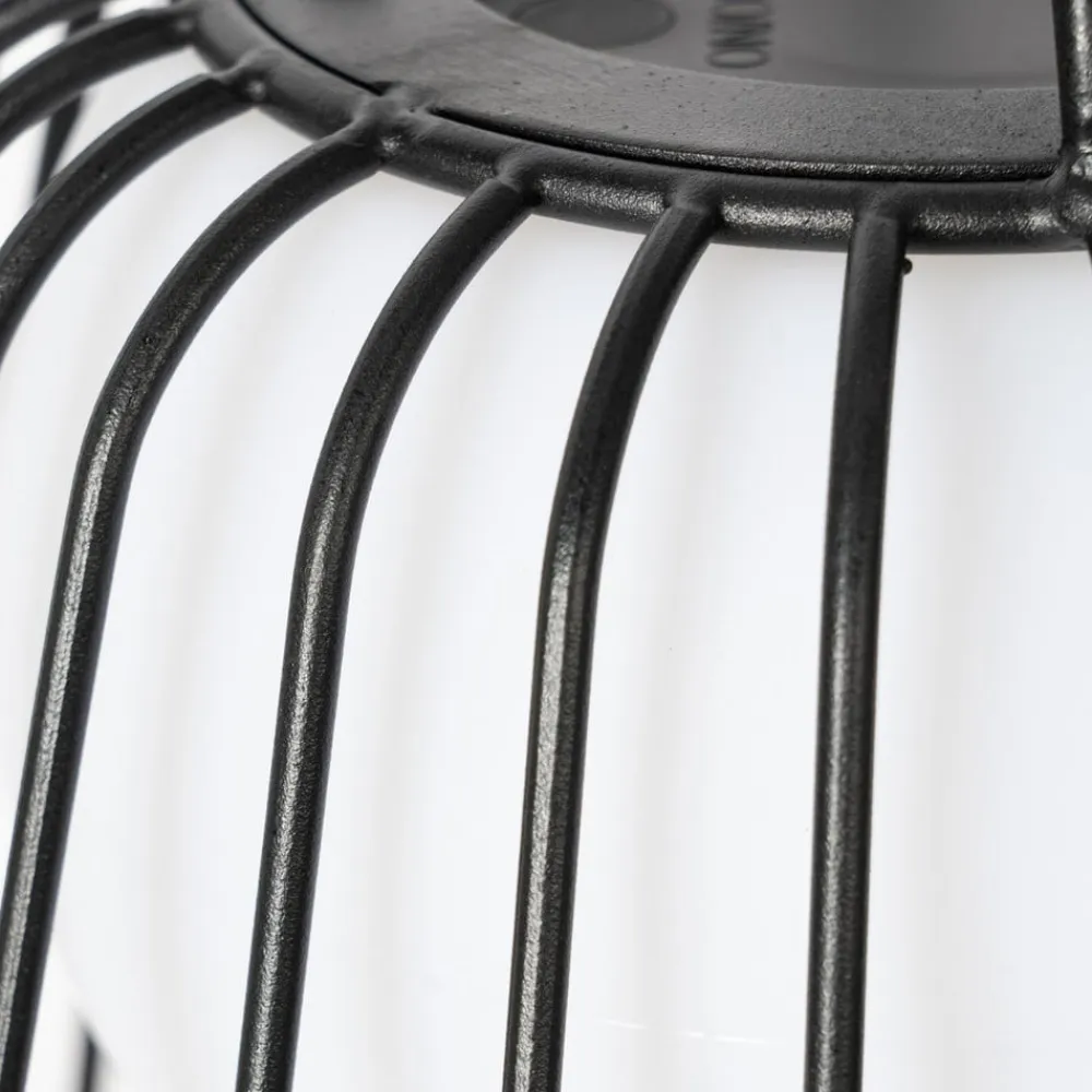 LED genopladelig udendørs pendel Levino, sort, metal^Lindby Clearance