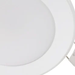 Lindby LED indbygningslampe Toka, 6,5 W, hvid, plast, CCT