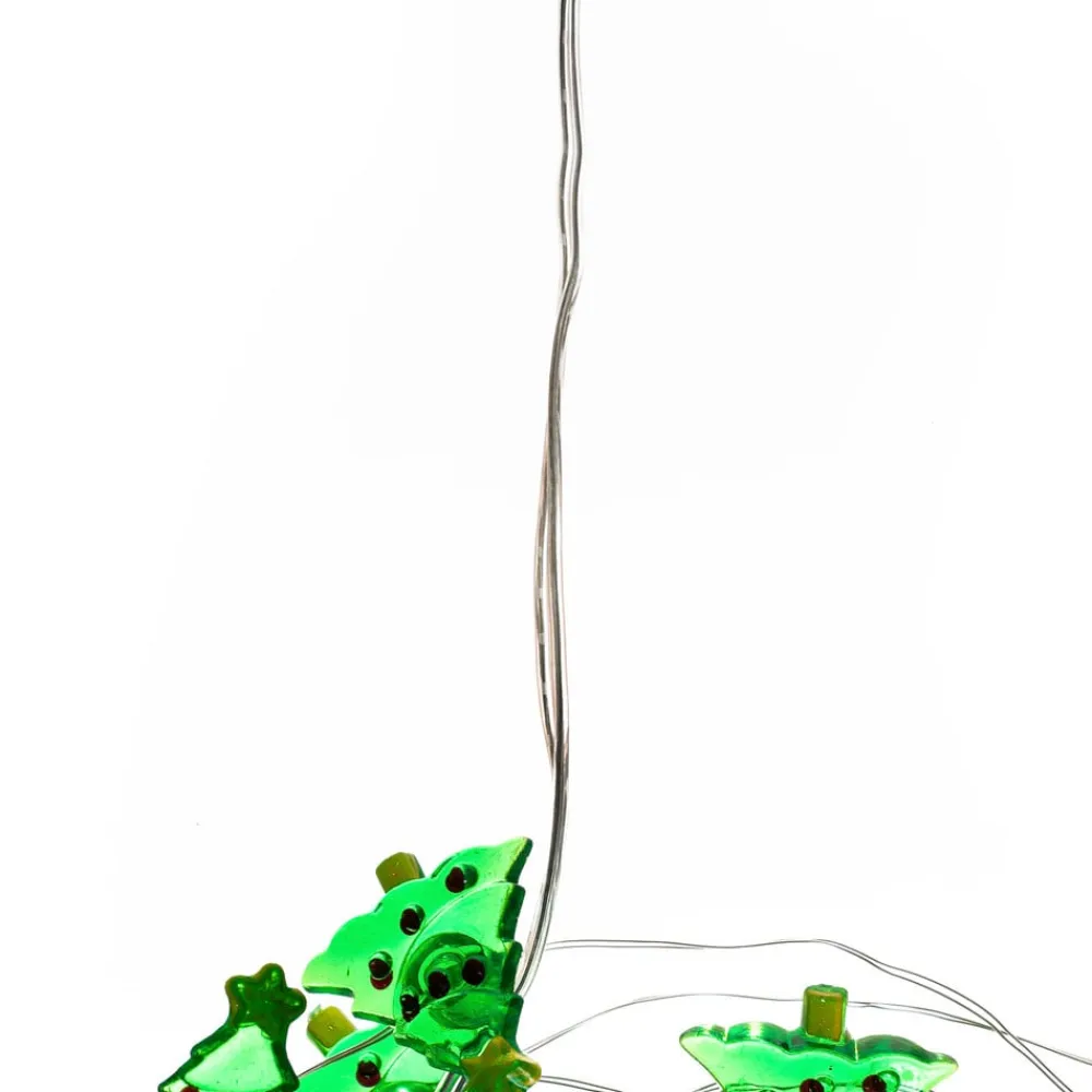 Lindby LED lyskæde Motje, juletræer, 320 cm, IP20