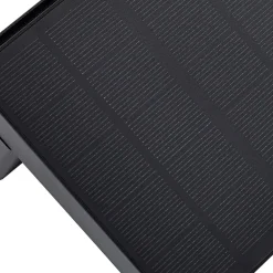 Lindby LED solcellelampe Eleazar, sort, sensor, dæmpbar