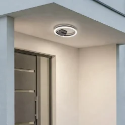 Lindby LED udendørs loftlampe Finian, Ø 31 cm, CCT, dæmpbar