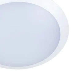 Lindby LED udendørs loftlampe Naira, hvid, sensor, 30 cm, IP65