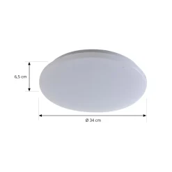 LED udendørs loftslampe Kirkola, 3000 K, Ø 34 cm, hvid^Lindby Clearance