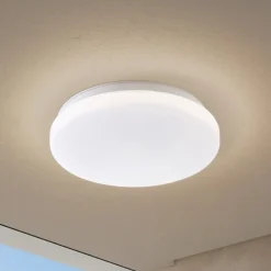 LED udendørs loftslampe Kirkola, 3000 K, Ø 26 cm, hvid^Lindby Online