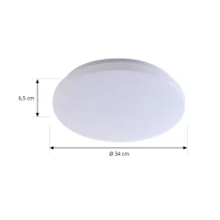 LED udendørs loftslampe Kirkola, 4000 K, Ø 34 cm, hvid^Lindby Best