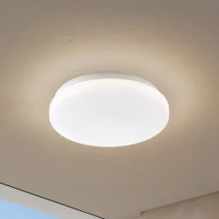 LED udendørs loftslampe Kirkola, 4000 K, Ø 34 cm, hvid^Lindby Best