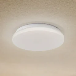 Lindby Terrassebelysning|Udendørs Loftlamper>LED udendørs loftslampe Kirkola, 4000 K, Ø 26 cm, hvid