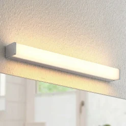 LED-badeværelseslampe Klea, 60 cm, krom, metal, IP44^Lindby Best