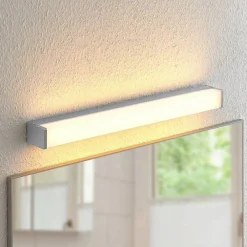 LED-badeværelseslampe Klea, 60 cm, krom, metal, IP44^Lindby Best