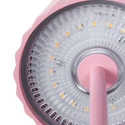 Lindby LED-batteridrevet bordlampe Esali, pink, metal, IP54