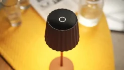 LED-batteridrevet bordlampe Esali, rustbrun, IP65^Lindby Clearance