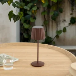 LED-batteridrevet bordlampe Esali, rustbrun, IP65^Lindby Clearance