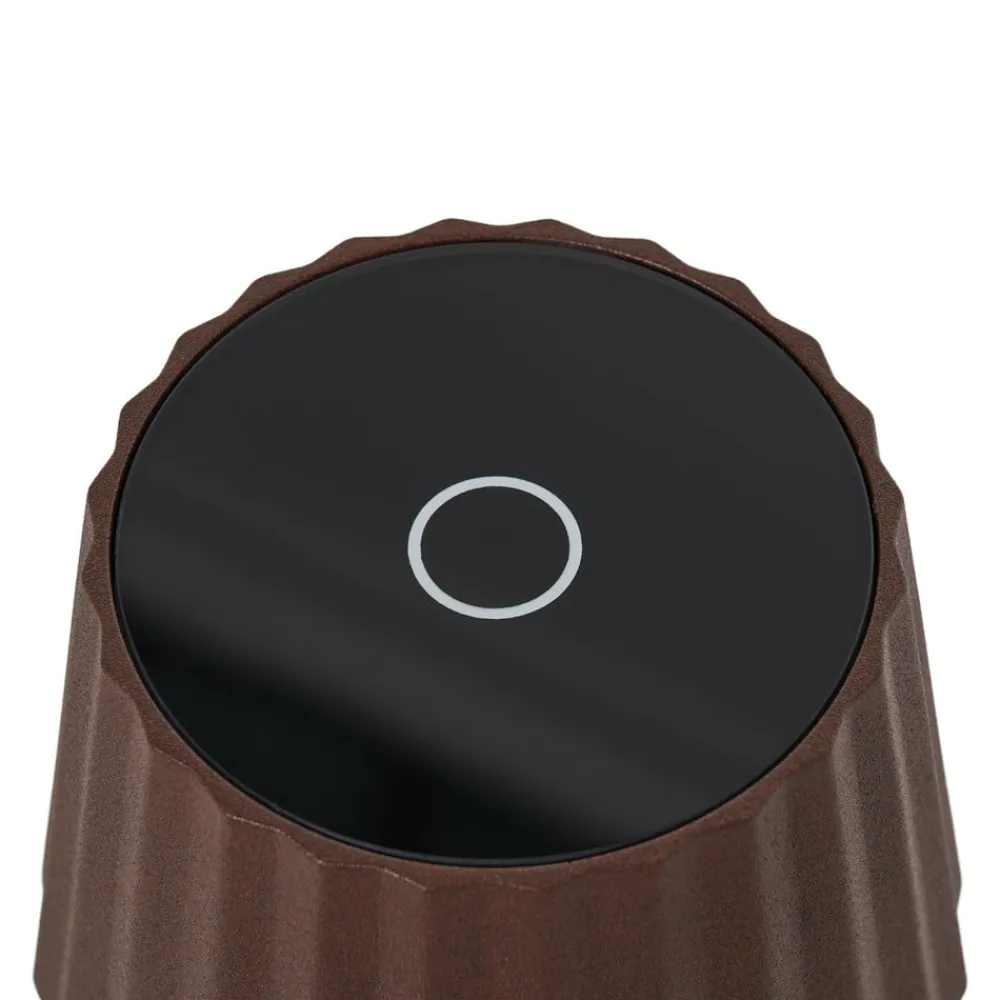 LED-batteridrevet bordlampe Esali, rustbrun, IP65^Lindby Clearance