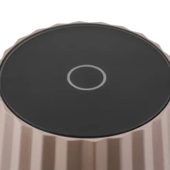 Lindby LED-batteridrevet bordlampe Esali, beige, metal, IP65