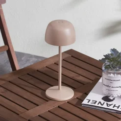 Lindby Dekorationsbelysning|Terrassebelysning>LED-bordlampe Arietty, beige, dæmpbar, IP65