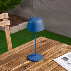 LED-bordlampe Arietty, blå, dæmpbar, IP65^Lindby Clearance