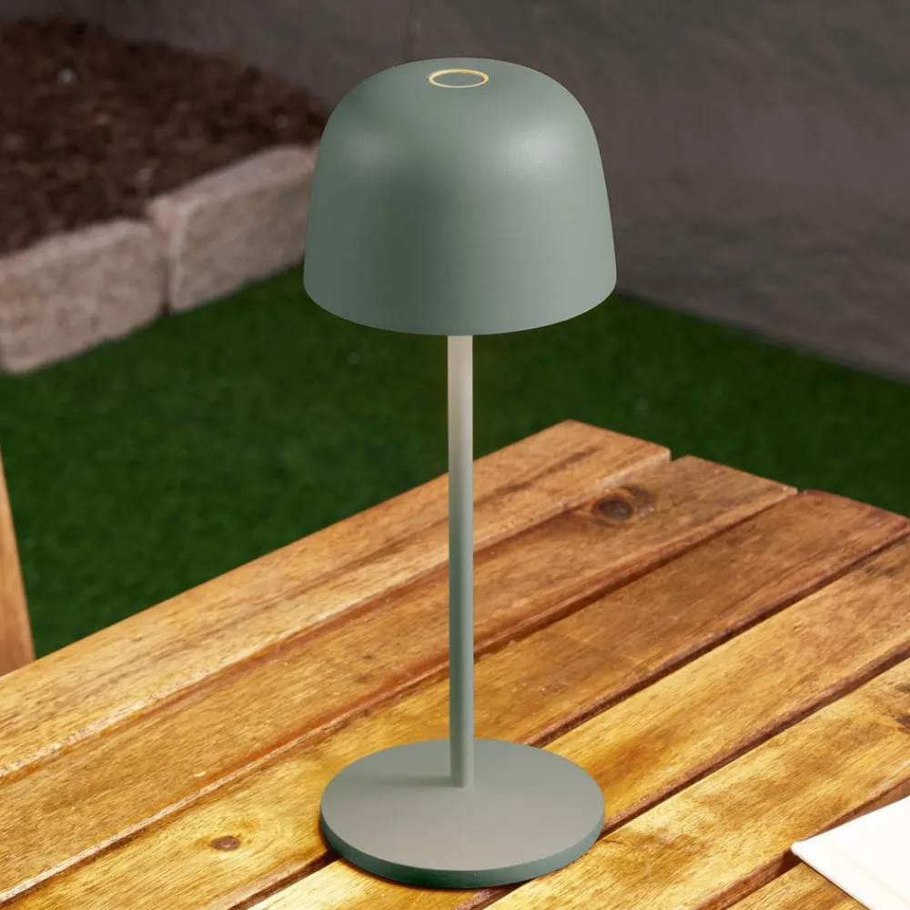 Lindby Dekorationsbelysning|Bordlamper>LED-bordlampe Arietty, grøn, dæmpbar, IP65