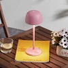 Lindby LED-bordlampe Arietty, pink, dæmpbar, IP54