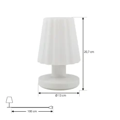 Lindby LED-bordlampe Jovem, hvid, plast, RGB