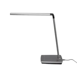LED-bordlampe Kuno, grå, USB, touch-dæmper^Lindby New