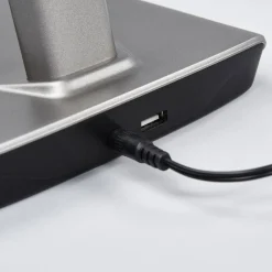 LED-bordlampe Kuno, grå, USB, touch-dæmper^Lindby New