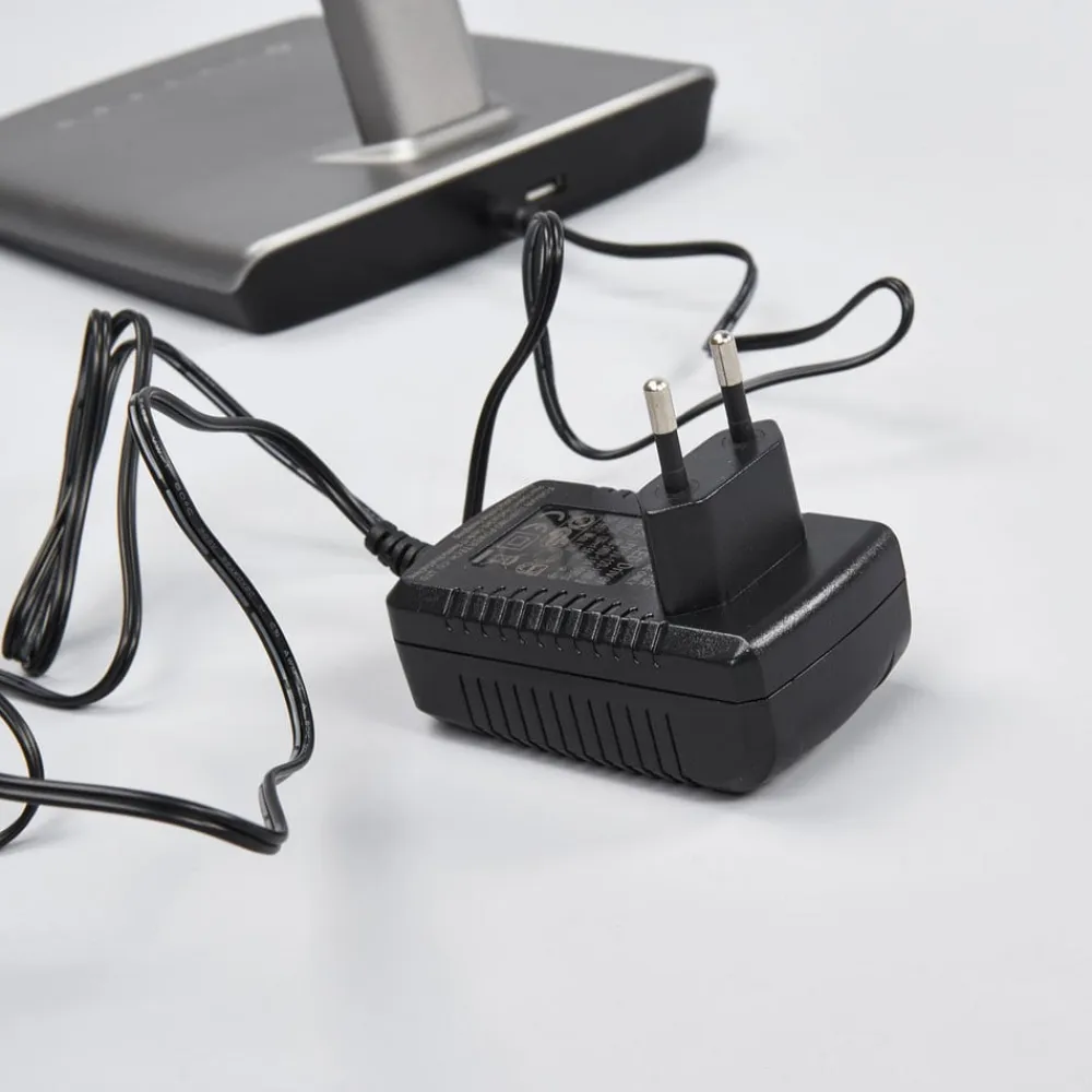 LED-bordlampe Kuno, grå, USB, touch-dæmper^Lindby New