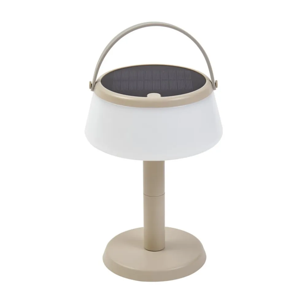 LED-bordlampe Mikkel, beige, dæmpbar, 7 cm^Lindby Online