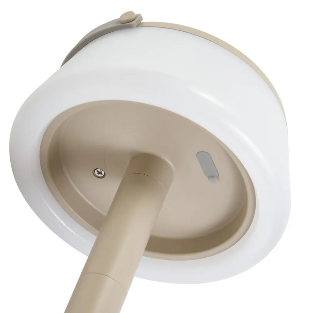 LED-bordlampe Mikkel, beige, dæmpbar, 7 cm^Lindby Online
