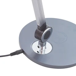 LED-bordlampe Nyxaris, grå, metal, CCT, 50 cm^Lindby Hot