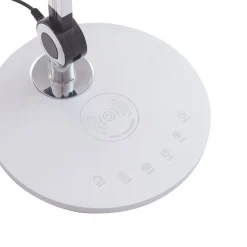 LED-bordlampe Nyxaris, sølv, metal, CCT, 50 cm^Lindby