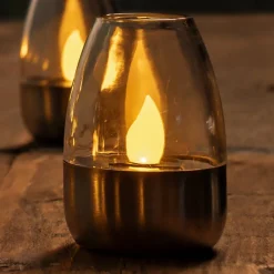 Lindby LED-bordlampe Pedas, sæt med 10, grå