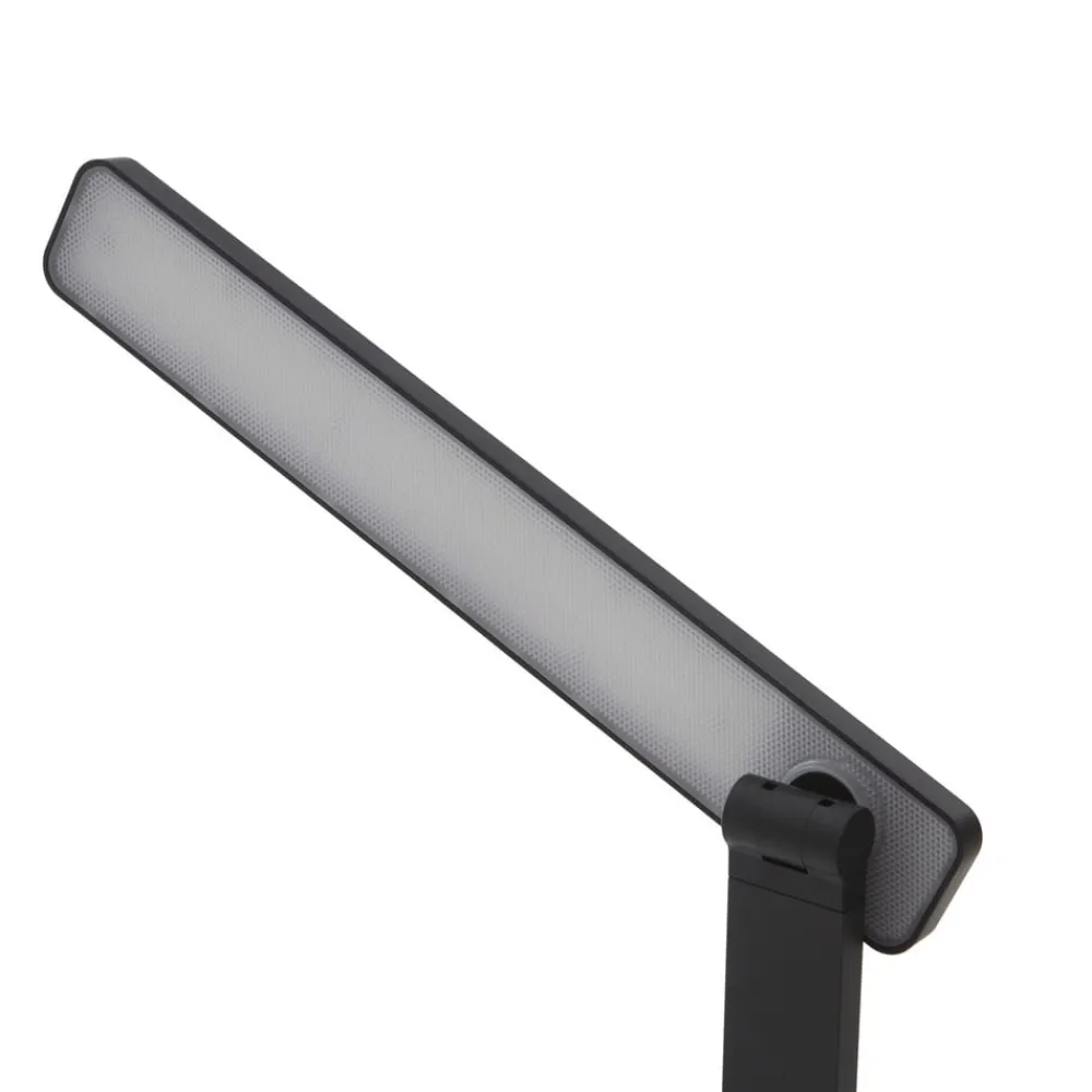 Lindby Arbejdsrum/Kontor|Bordlamper>LED-bordlampe Rylas, sort, USB, CCT