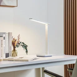 Lindby Arbejdsrum/Kontor>LED-bordlampe Rylas, hvid, USB, CCT