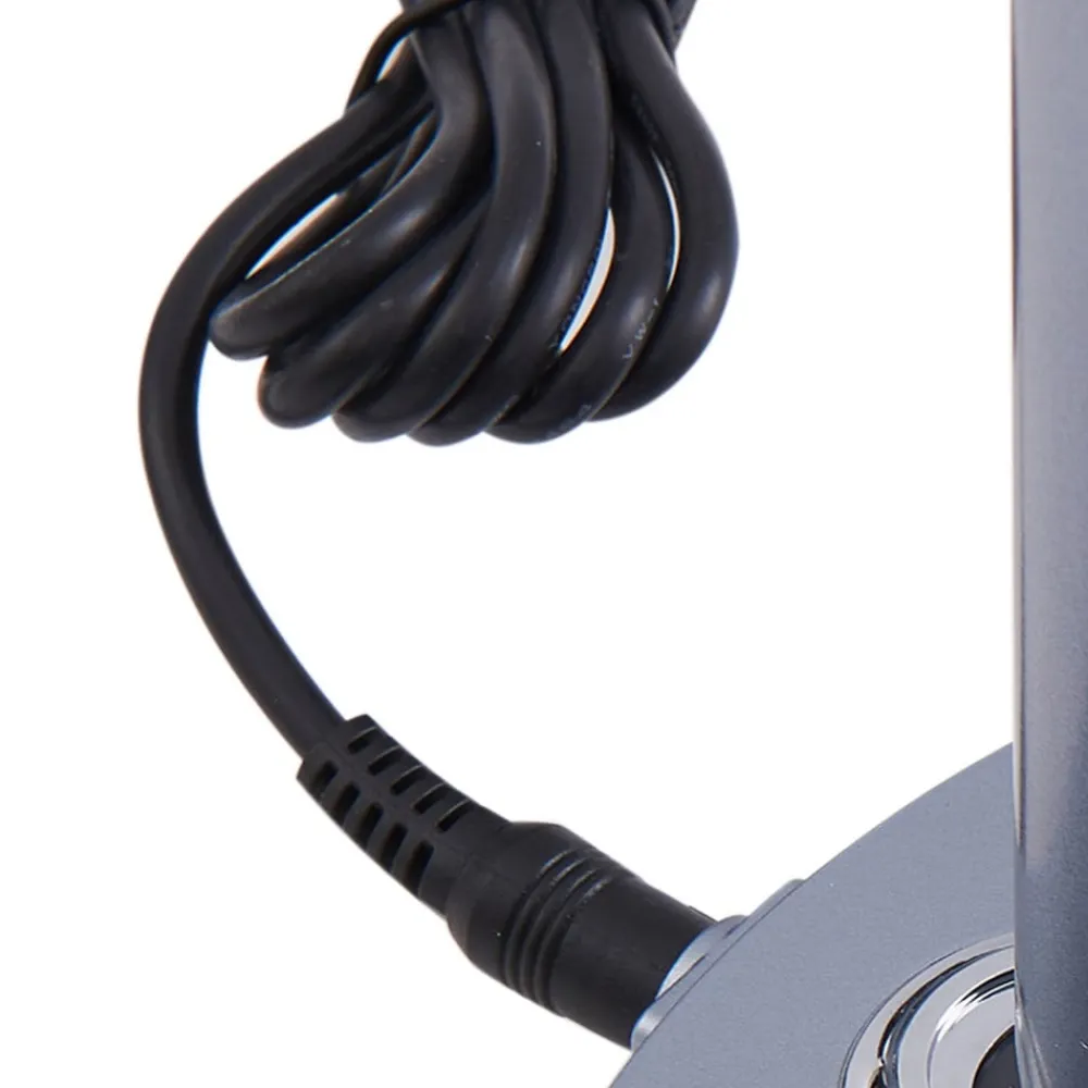 LED-bordlampe Thies, grå, ABS, højde 78 cm, dæmpbar^Lindby Discount