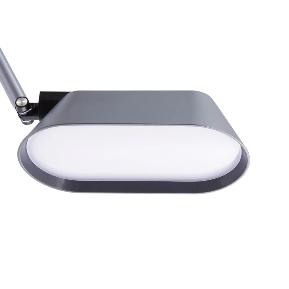 LED-bordlampe Thies, grå, ABS, højde 78 cm, dæmpbar^Lindby Discount