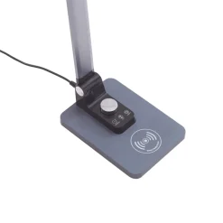 LED-bordlampe Valtaris, grå, aluminium, CCT, dæmpbar^Lindby Clearance