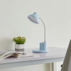 LED-bordlampe Zephyra, blå, CCT, dæmpbar^Lindby Discount