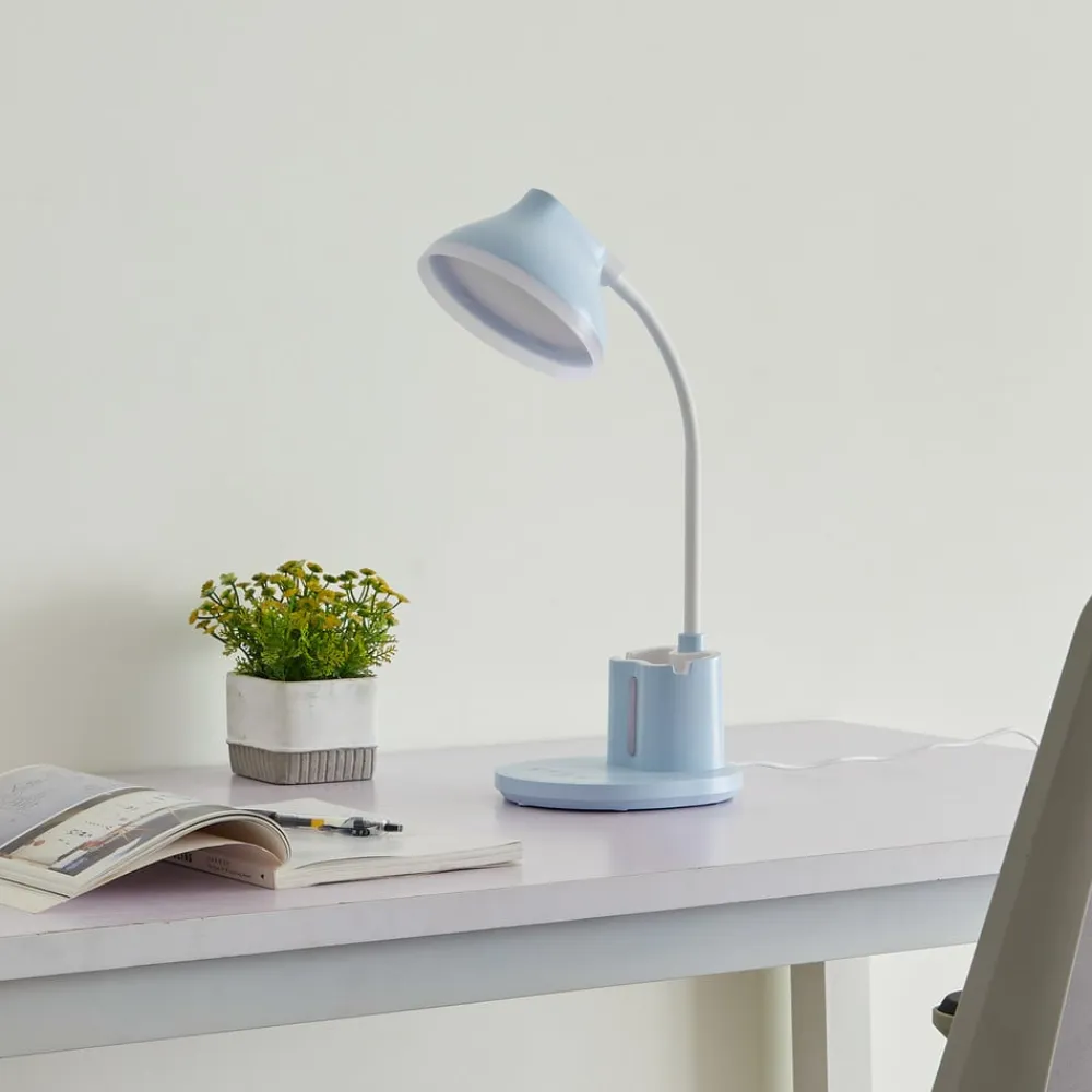 LED-bordlampe Zephyra, blå, CCT, dæmpbar^Lindby Discount