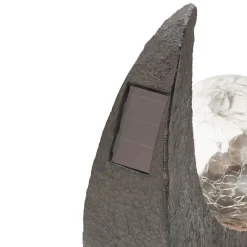 Lindby LED-dekorationslampe Adem, rustbrun, glas, 31 cm