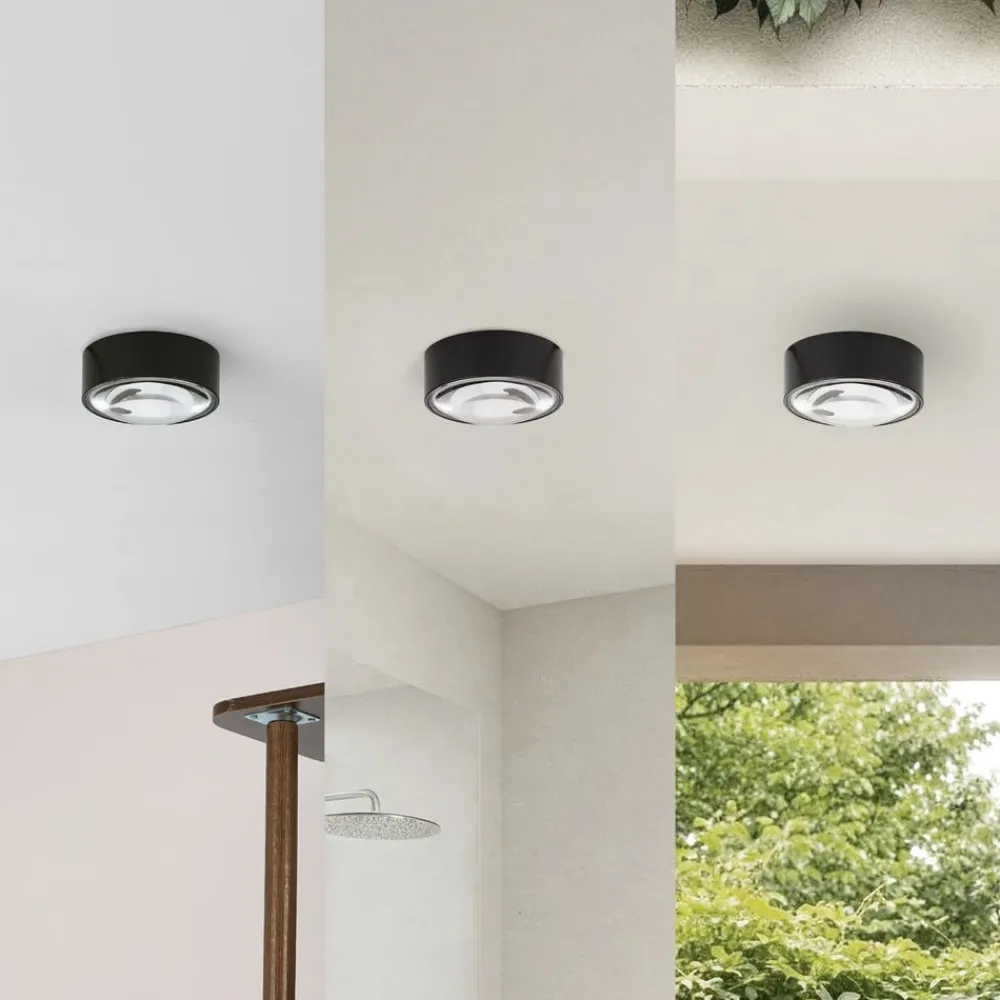 Lindby LED-downlight Siaka, sort, metal, Ø 5 cm, IP65