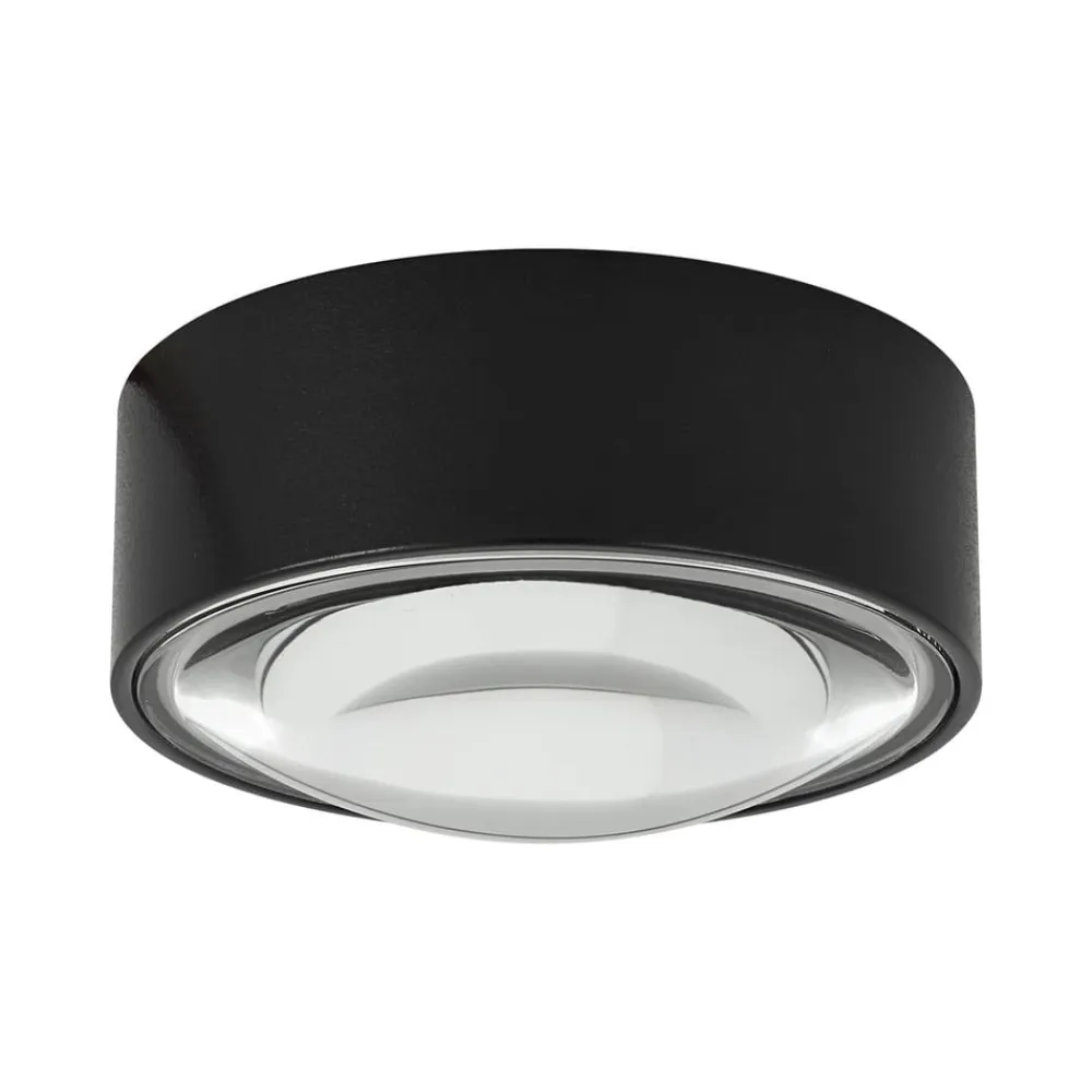 Lindby LED-downlight Siaka, sort, metal, Ø 5 cm, IP65