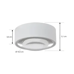 LED-downlight Siaka, hvid, metal, Ø 5 cm, IP65^Lindby Hot