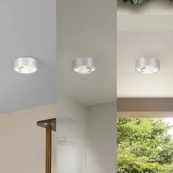 Lindby Loftlamper|Pendellamper>LED-downlight Siaka, grå, metal, Ø 5 cm, IP65